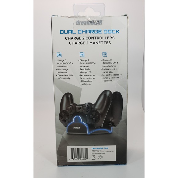 dreamGEAR Dual Power Dock Playstation 4 Charge 2 Controllers - Picture 2 of 5